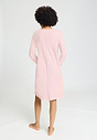 Back view of a women model wearing HA rosewater cotton L/SLV Nightdress 100cm