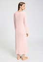 Back view of a women model wearing HA rosewater cotton L/SLV Nightdress 130cm