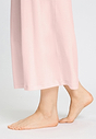 Close-up view of a women model wearing HA rosewater cotton L/SLV Nightdress 130cm