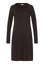 Front cutout view of HA dark mocha modal/viscose/tencel L/SLV Nightdress 100cm