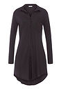 Front cutout view of HA dark mocha modal/viscose/tencel L/SLV Nightdress 90cm