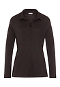 Front cutout view of HA dark mocha modal/viscose/tencel L/SLV Shirt