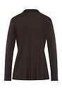 Back cutout view of HA dark mocha modal/viscose/tencel L/SLV Shirt