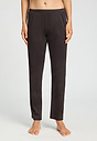 Front view of a women model wearing HA dark mocha modal/viscose/tencel Long Pants