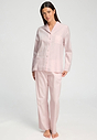 Full-body view of a women model wearing HA rose check cotton L/SLV Shirt