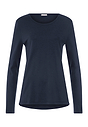 Front cutout view of HA deep navy cotton L/SLV Shirt
