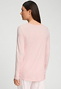 Back view of a women model wearing HA rosewater cotton L/SLV Shirt