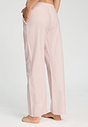 Back view of a women model wearing HA rose check cotton Long Pants