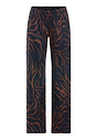 Front cutout view of HA navy wildness cotton Long Pants