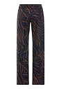 Back cutout view of HA navy wildness cotton Long Pants