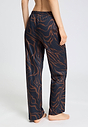 Back view of a women model wearing HA navy wildness cotton Long Pants