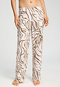 Front view of a women model wearing HA wild suede cotton Long Pants