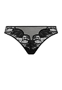 Front cutout view of HA black microfibre Thong