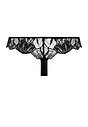 Back cutout view of HA black microfibre Thong