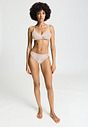 Full-body view of a women model wearing HA moonlight microfibre Thong