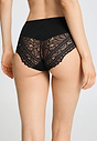Back view of a women model wearing HA phantom wool Maxi Briefs