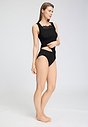 Full-body view of a women model wearing HA phantom wool Maxi Briefs