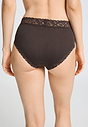Back view of a women model wearing HA dark mocha cotton Maxi Briefs