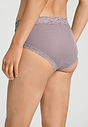 Back view of a women model wearing HA stormy rose cotton Maxi Briefs