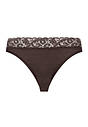 Front cutout view of HA dark mocha cotton Mini Briefs