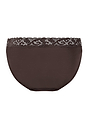 Back cutout view of HA dark mocha cotton Mini Briefs