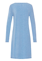 Back cutout view of HA bluebird melange modal/viscose/tencel L/SLV Nightdress 100cm