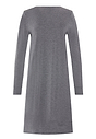 Back cutout view of HA stone melange modal/viscose/tencel L/SLV Nightdress 100cm