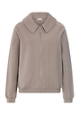 Front cutout view of HA rose grey cotton Cardigan