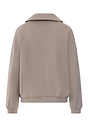 Back cutout view of HA rose grey cotton Cardigan