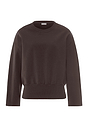 Front cutout view of HA dark mocha cotton Sweatshirt