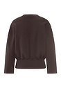 Back cutout view of HA dark mocha cotton Sweatshirt