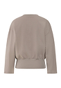 Back cutout view of HA rose grey cotton Sweatshirt
