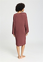 Back view of a women model wearing HA apple butter modal/viscose/tencel Dress