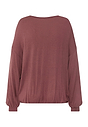 Back cutout view of HA apple butter modal/viscose/tencel L/SLV Shirt