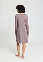 Back view of a women model wearing HA stormy rose cotton L/SLV Nightdress 100cm
