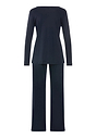 Back cutout view of HA deep navy cotton L/SLV Pajama