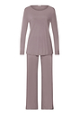Front cutout view of HA stormy rose cotton L/SLV Pajama