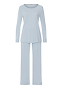 Front cutout view of HA pastel sky cotton L/SLV Pajama