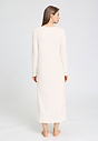 Back view of a women model wearing HA off white cotton L/SLV Nightdress 130cm