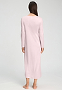 Back view of a women model wearing HA rose bath cotton L/SLV Nightdress 130cm