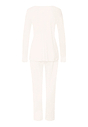 Back cutout view of HA off white cotton L/SLV Pajama