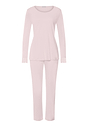Front cutout view of HA rose bath cotton L/SLV Pajama