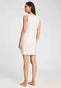 Back view of a women model wearing HA off white cotton Sleeveless Nightdress 90cm