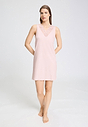 Full-body view of a women model wearing HA rose bath cotton Sleeveless Nightdress 90cm