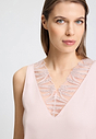 Close-up view of a women model wearing HA rose bath cotton Sleeveless Nightdress 90cm