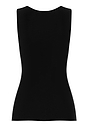 Back cutout view of HA black cotton Tank Top