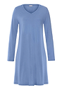 Front cutout view of HA bluebird modal/viscose/tencel L/SLV Nightdress 95cm
