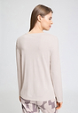 Back view of a women model wearing HA moonlight modal/viscose/tencel L/SLV Shirt