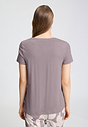 Back view of a women model wearing HA stormy rose modal/viscose/tencel S/SLV Shirt