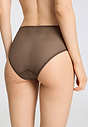 Back view of a women model wearing HA natural teak microfibre Maxi Briefs